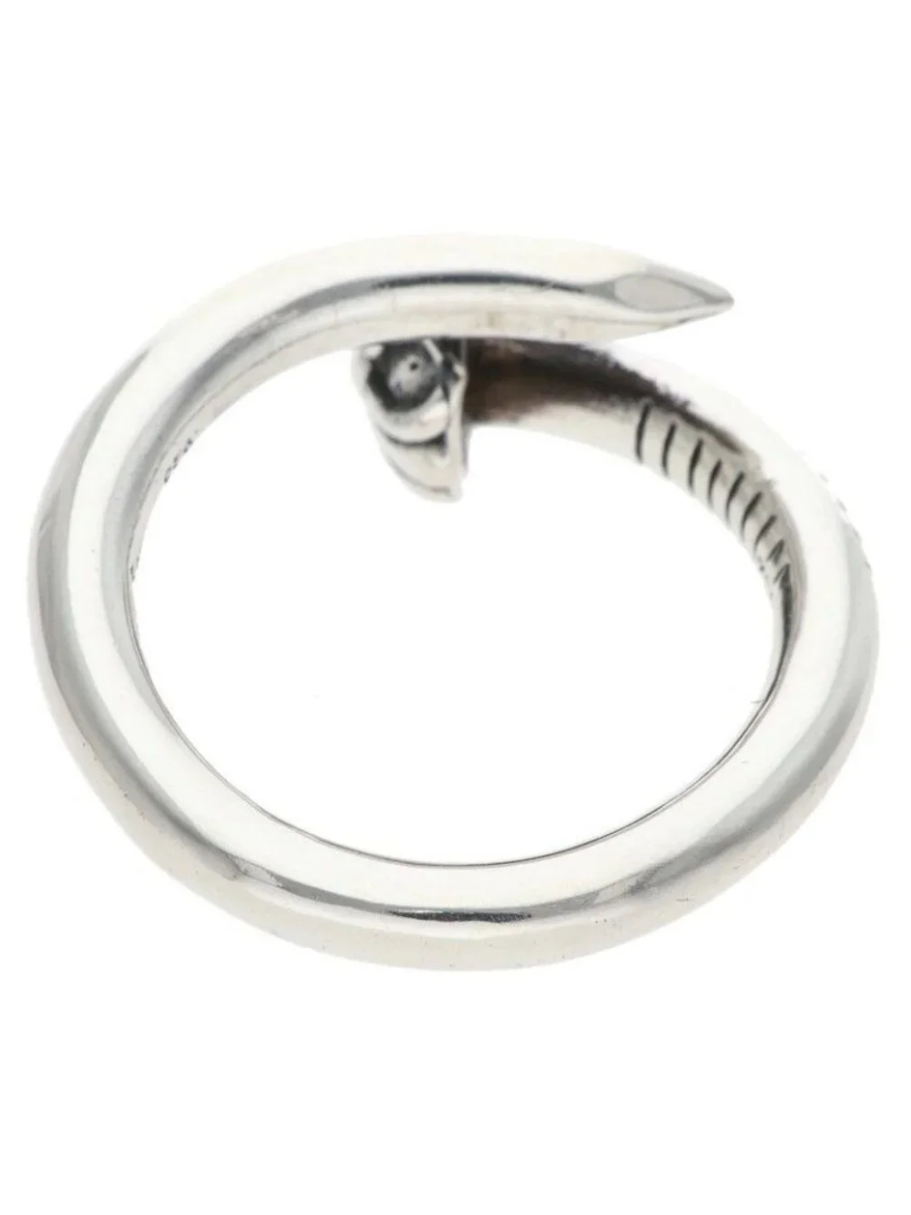 Chrome Hearts Nail Crsball Cross Ball Silver Ring